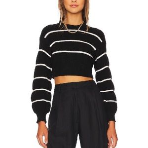 SUPERDOWN, black & white sweater